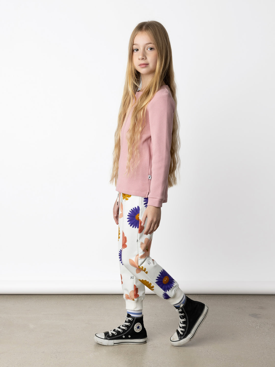 Minti kids clothing. Super cool universal fit Waffle tee with self cuffs, split side seam and slightly longer back hem. 95% Cotton // 5% Elastane.