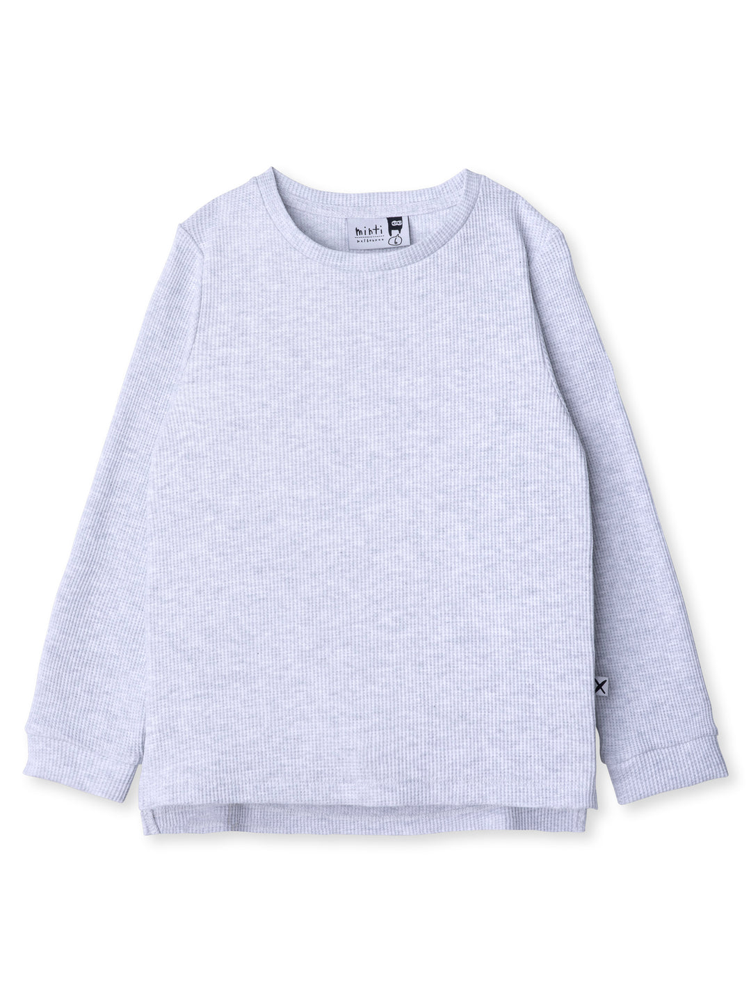Minti kids clothing. Super cool universal fit Waffle tee with self cuffs, split side seam and slightly longer back hem. 95% Cotton // 5% Elastane.