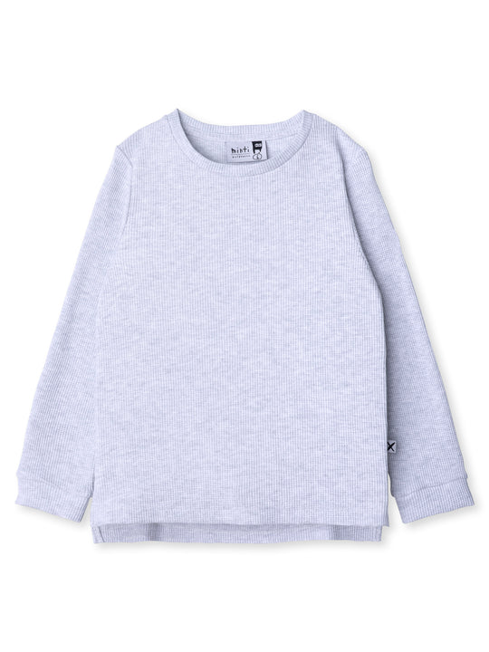 Minti kids clothing. Super cool universal fit Waffle tee with self cuffs, split side seam and slightly longer back hem. 95% Cotton // 5% Elastane.