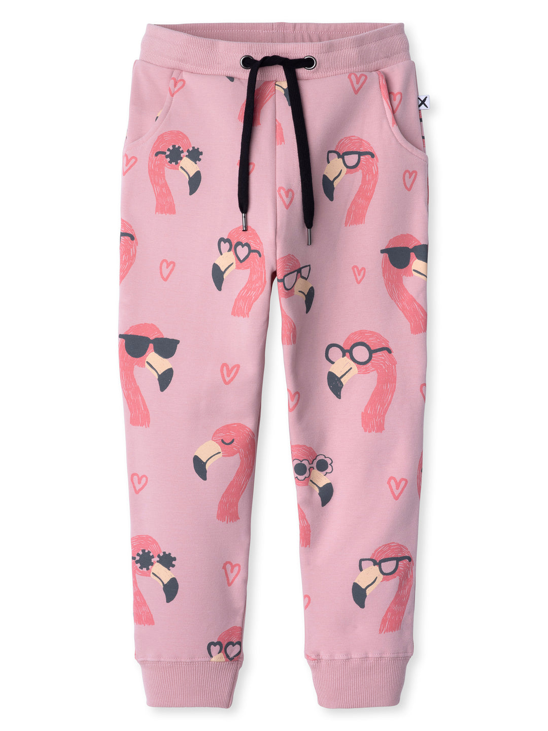 Minti kids clothing. Slim leg trackies with front pockets, shoelace cord and 2x2 rib waistband and cuffs. 330 Gram // Brushed Inside // 95% Cotton // 5% Elastane.