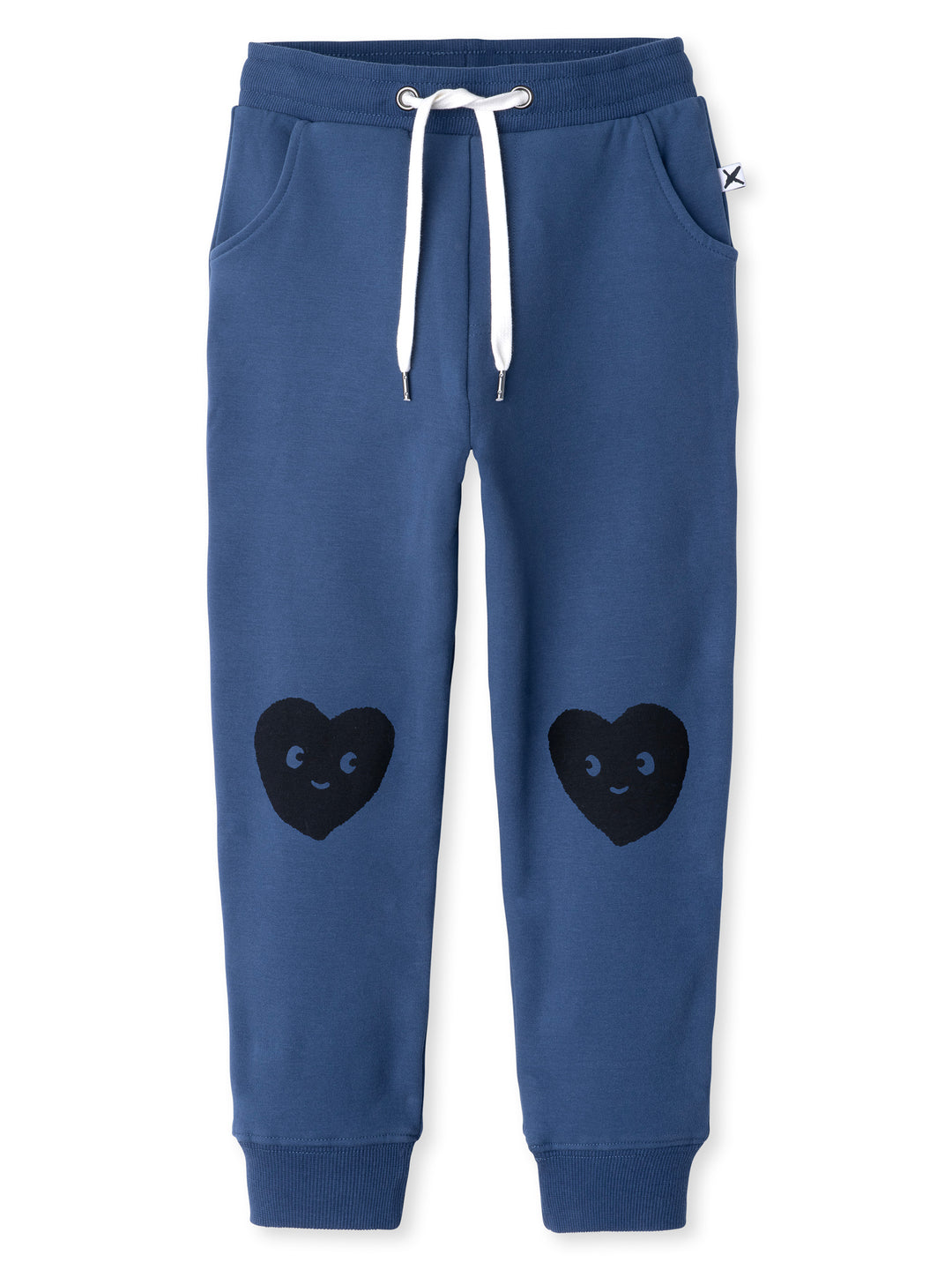 Minti kids clothing. Slim leg trackies with front pockets, shoelace cord and 2x2 rib waistband and cuffs. 330 Gram // Brushed Inside // 95% Cotton // 5% Elastane.