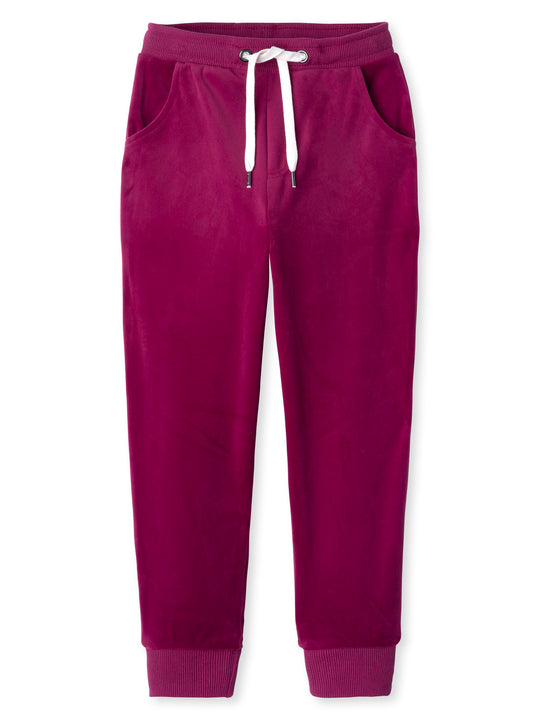 Minti kids clothing. Slim leg trackies with front pockets, elasticated waistband and shoelace cord. 92% Polyester // 8% Spandex.