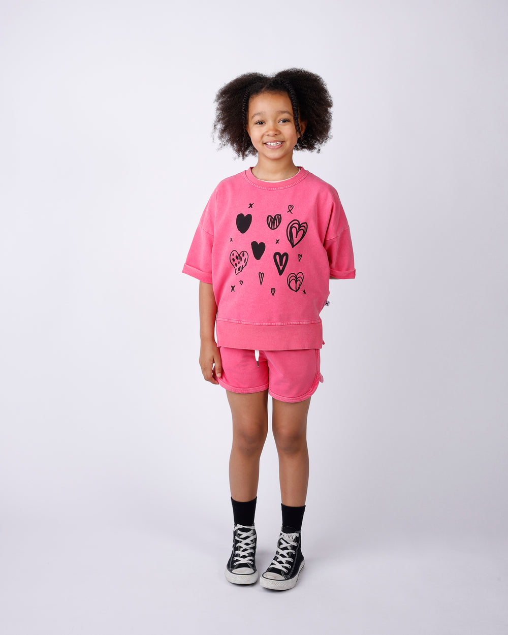 Minti Lots Of Hearts Short Sleeve Crew