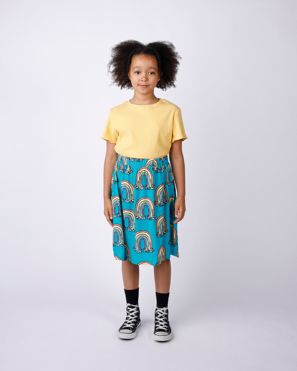 Minti Painted Rainbow Woven Skirt