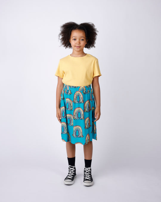 Minti Painted Rainbow Woven Skirt
