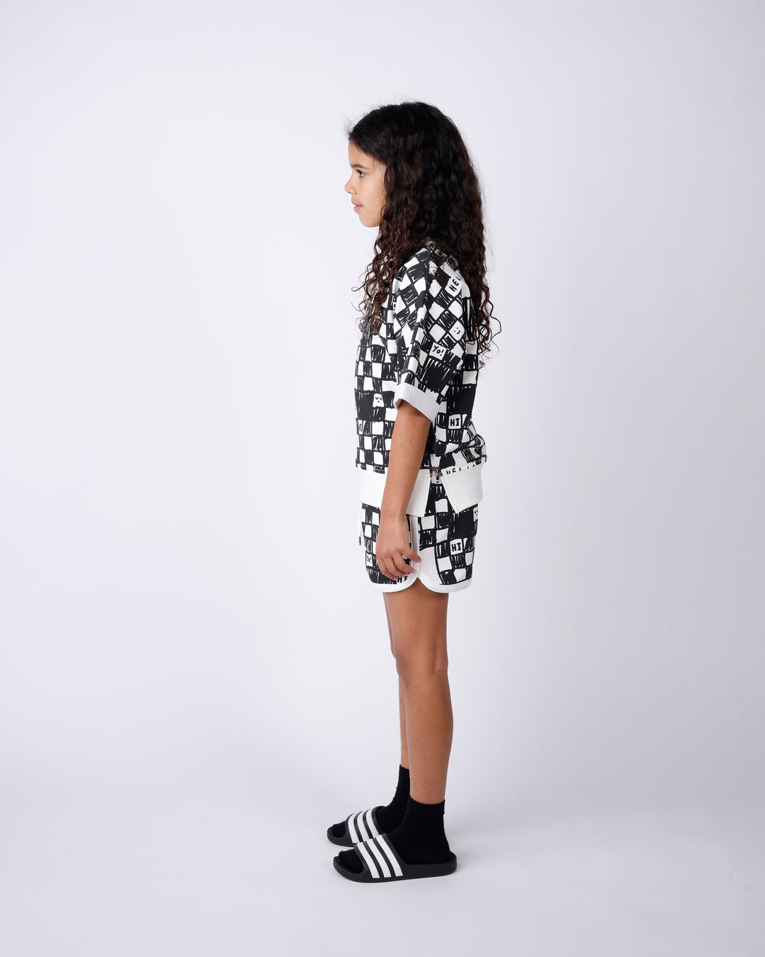 Minti Sketchy Grid Short Sleeve Crew