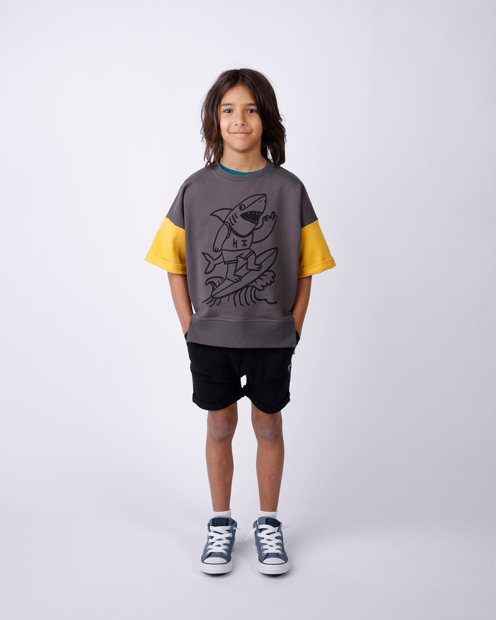 Minti Shredding Shark Short Sleeve Crew