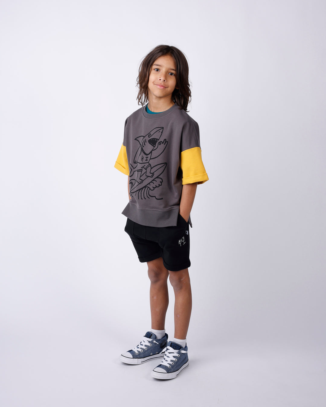 Minti Shredding Shark Short Sleeve Crew