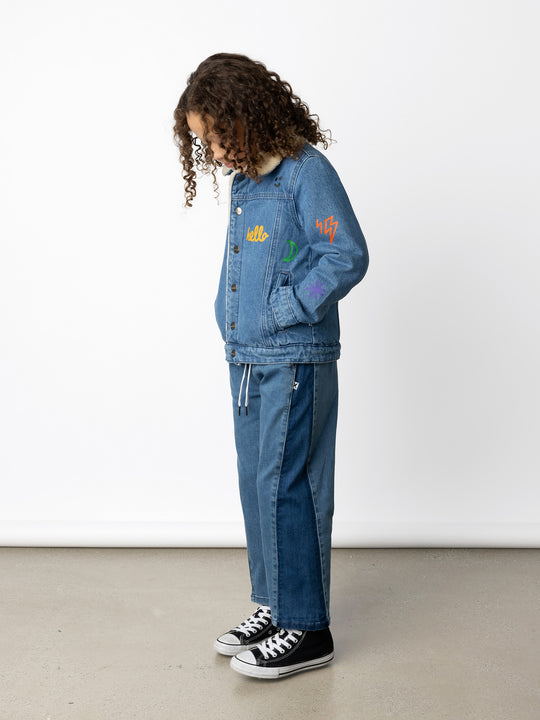 Minti Panel Denim Jeans