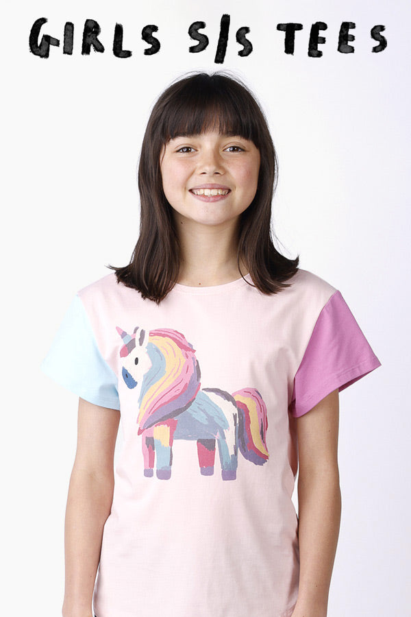 Girls summer tees, kids graphic t-shirts from Minti