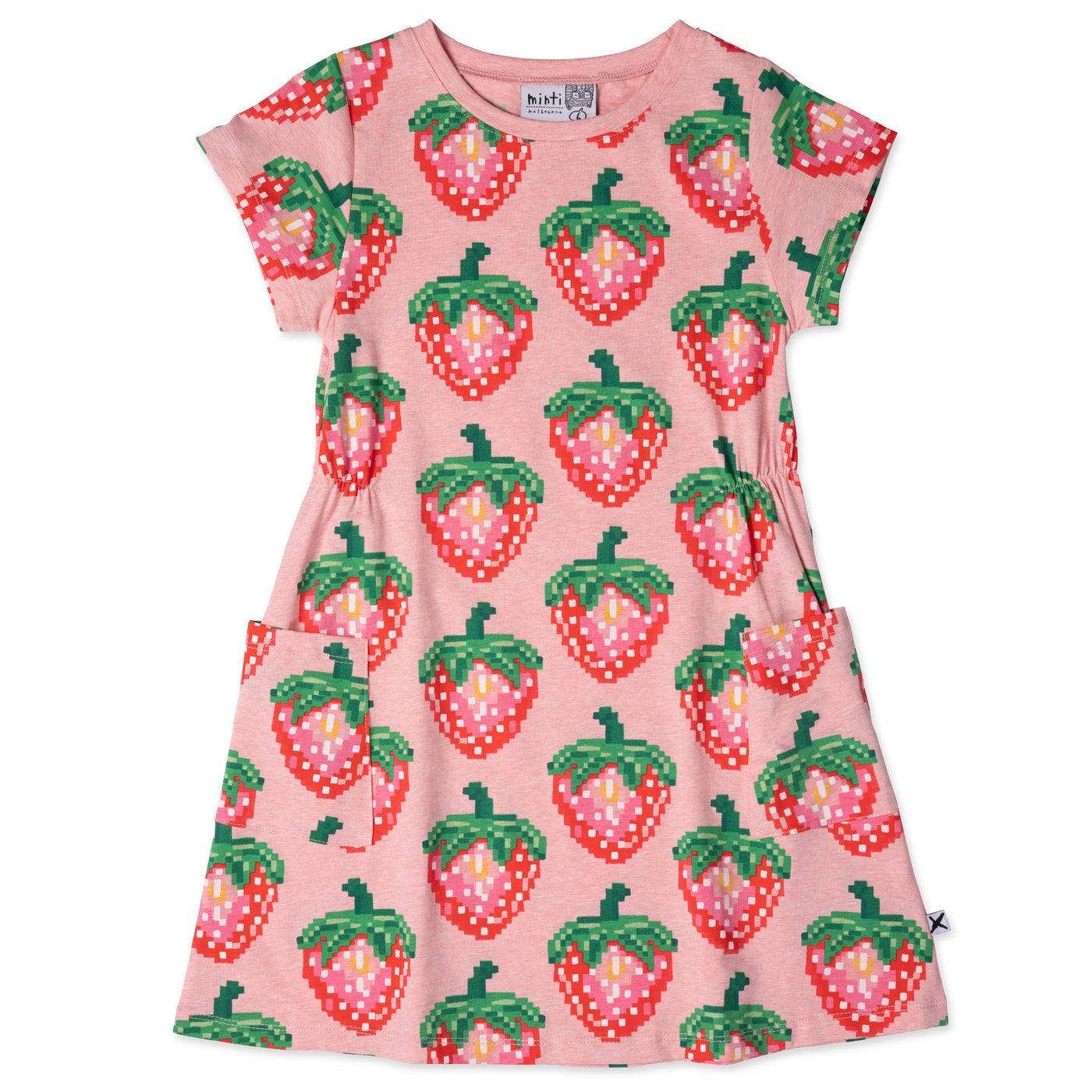 Minti Pixelled Strawberries Dress