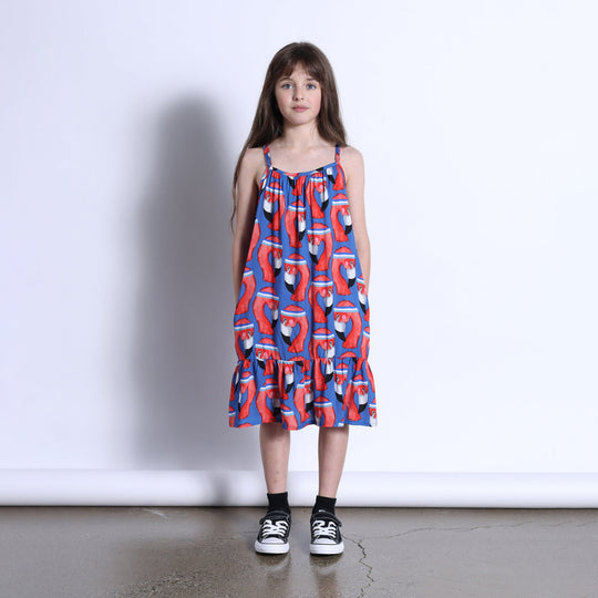 Minti Sporty Flamingo Woven Dress