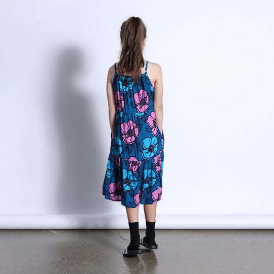 Minti Big Flowers Midi Woven Dress