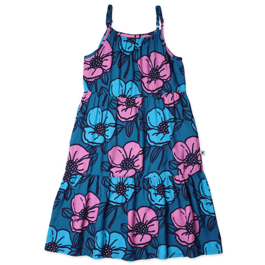 Minti Big Flowers Midi Woven Dress