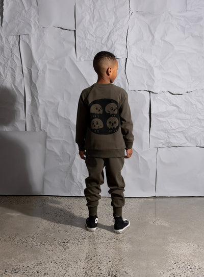 Minti Friendly Skulls Patch Trackies