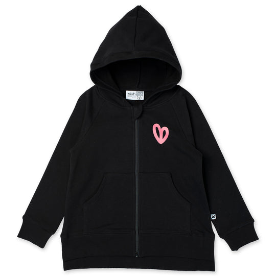 Minti Little Heart Furry Zip Up