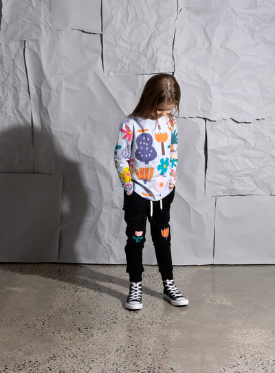 Minti Flower Patch Furry Trackies